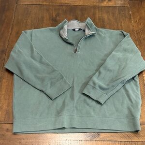 Super Soft Pullover | Quarter Zip Men's Sea Foam Green Sweater
